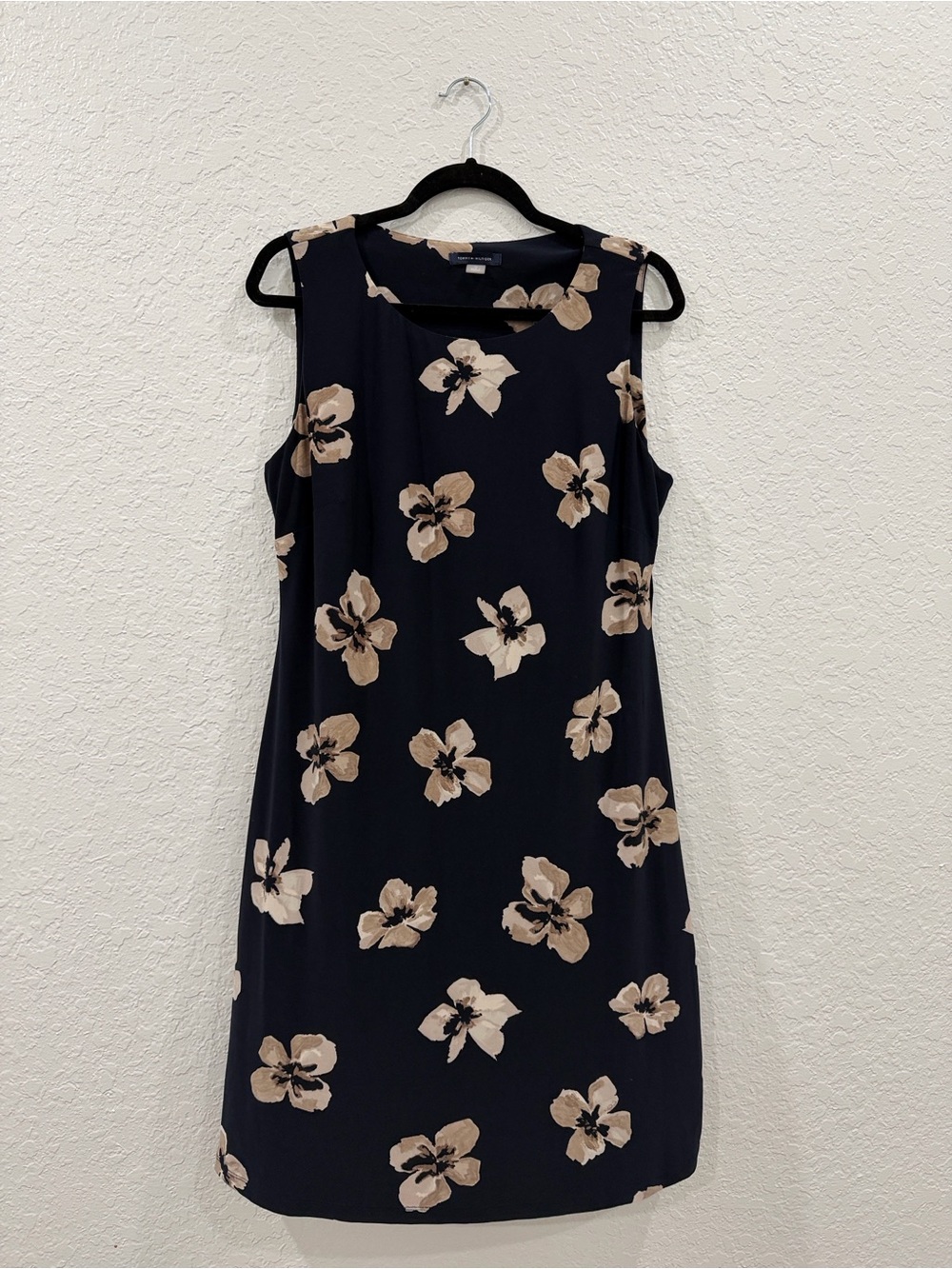 Tommy Hilfiger Navy Sleeveless Floral A-line Dress